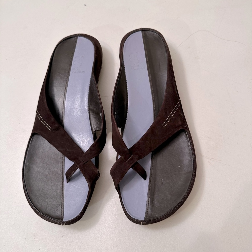 NIKE AIR g series vintage sandals/brown suede with stitching